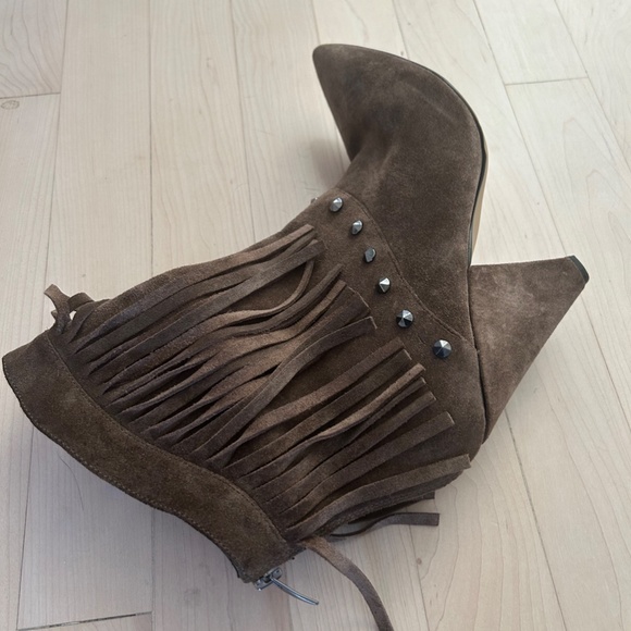 Fringe Suede Ankle Bootie - Picture 4 of 13